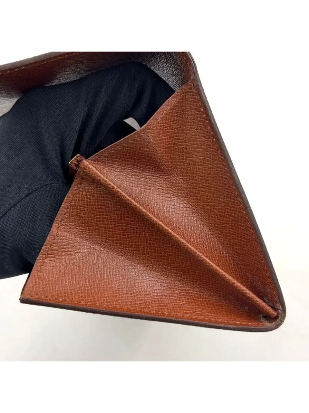 Louis Vuitton Portefeuille Cles Monogram Leather Brown Wallet Gold